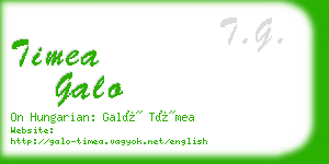 timea galo business card